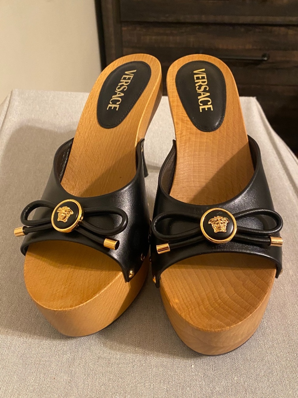 Versace Opera Bow Clogs